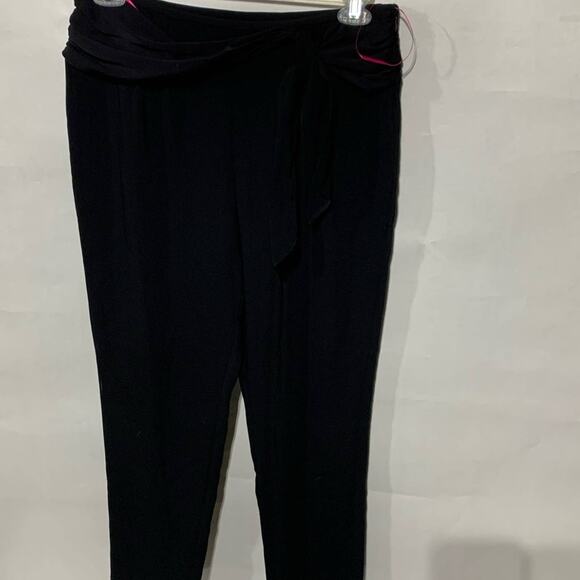 Catherine Malandrino high waist ankle Black side tie dress pants size 6 amazing - Picture 2 of 6